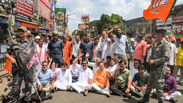 Kolkata BJP Protest