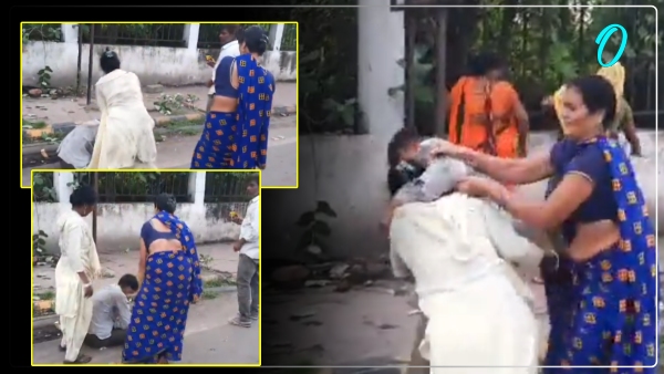 jhansi-news-women-beat-up-a-drunkard-after-throwing-him-on-the-road-video-viral