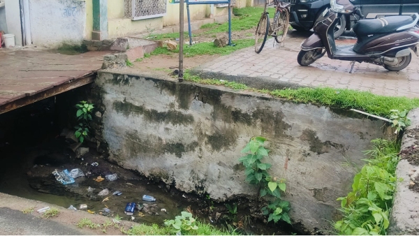 Open drains in Satna Smart City
