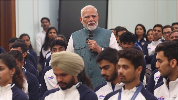 PM Modi Interaction Olympic Contingent PM Modi Interaction Olympic Contingent