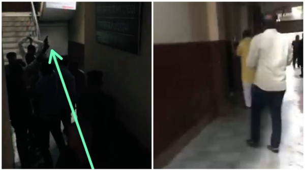 Violent clash between BJP workers outside the office of MLA Satish Malviya in Ujjain