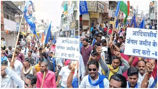 Jhumaa-Jhatak during Bharat Bandh in Ujjain Dispute over closure of shop sc st organization