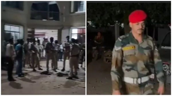 Controversy fight between Army Major and Traffic Police personnel during CM VIP movement Controversy fight between Army Major and Traffic Police personnel during CM VIP movement