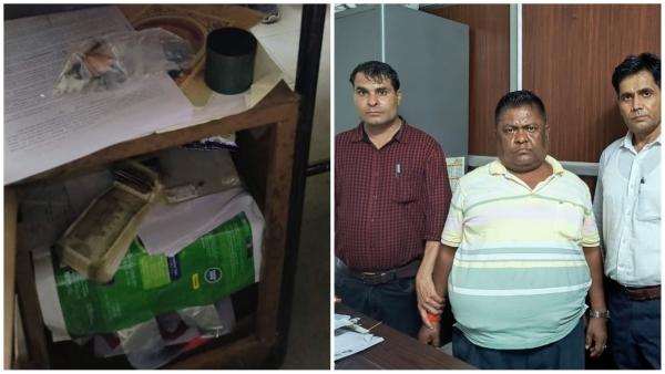 Lokayukta caught Assistant Grade 1 Tarakchand Das red handed taking bribe in BDA office
