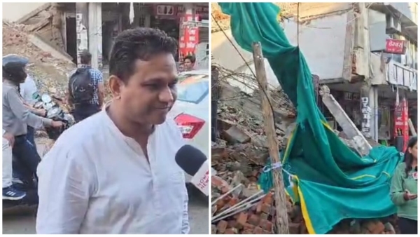 One laborer injured due to collapse of old building in MP Nagar Bhopal krishna ghadge