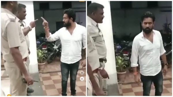 Dispute in police station between BJP leader Mayur Dubey and constable barkade in Seoni politics Dispute in police station between BJP leader Mayur Dubey and constable barkade in Seoni politics