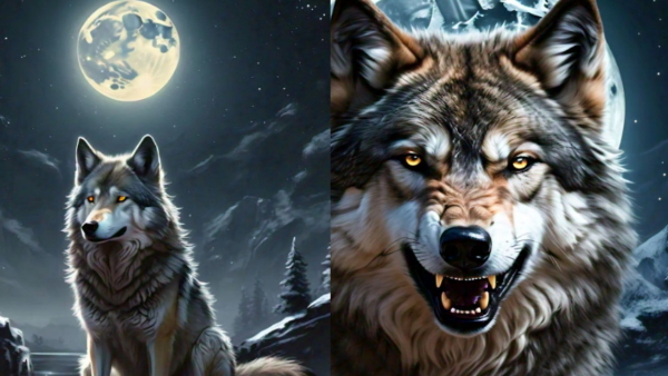 Why Wolf cry in front of moon at night