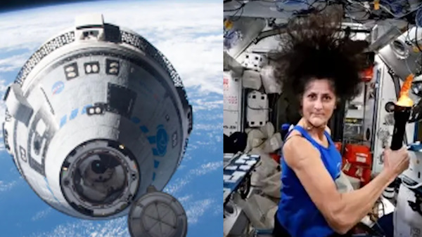 Boeing Starliner returning to Earth