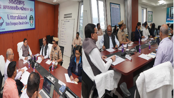 CM pushkar Dhami reached Uttarakhand State Disaster Operation Center instructed District Magistrates remain alert