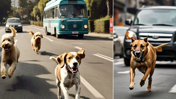 Why do dogs run after vehicles