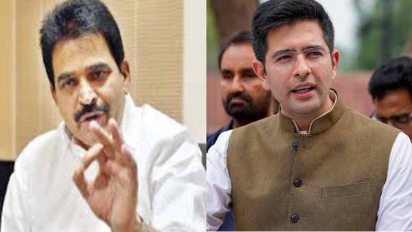 Raghav Chadha and KC Venugopal Raghav Chadha and KC Venugopal