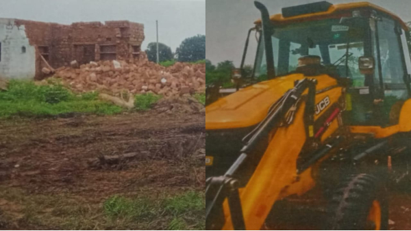 Satna bullies ran a bulldozer on the house