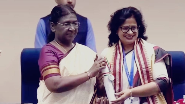 State level honor to CM Rise Vinoba Higher Secondary School teacher Seema Agnihotri
