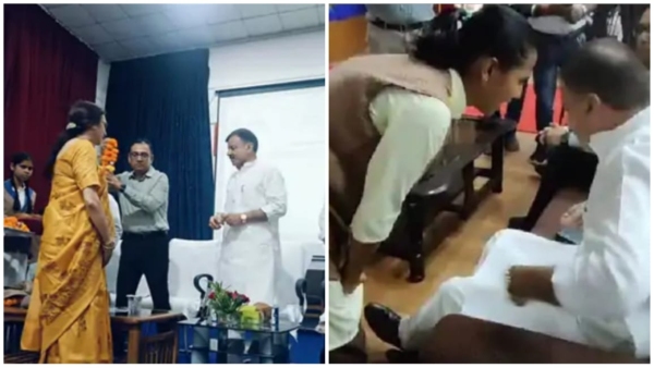 The student whispered into Minister Rao Uday Pratap s ear that cheating happens in schools