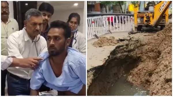 One employee died another injured due to road collapse during sewerage cleaning in Ratlam