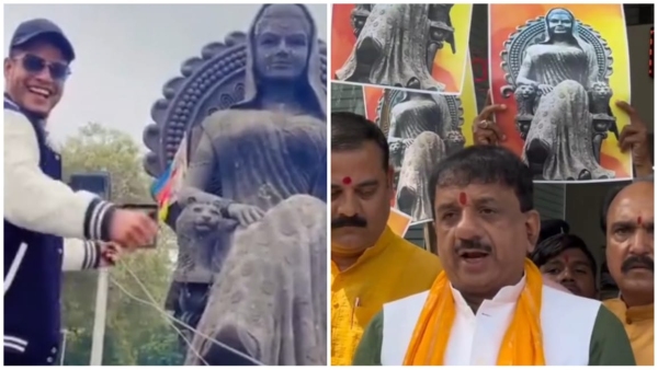 FIR registered for making obscene reel in front of Queen Kamalapati s statue MP Alok Sharma