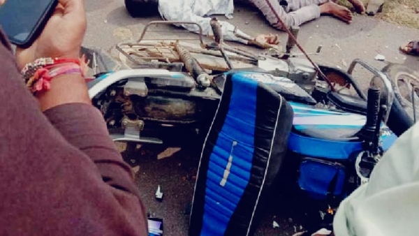 Road accident in Rampura Neemuch youth dies wife seriously injure