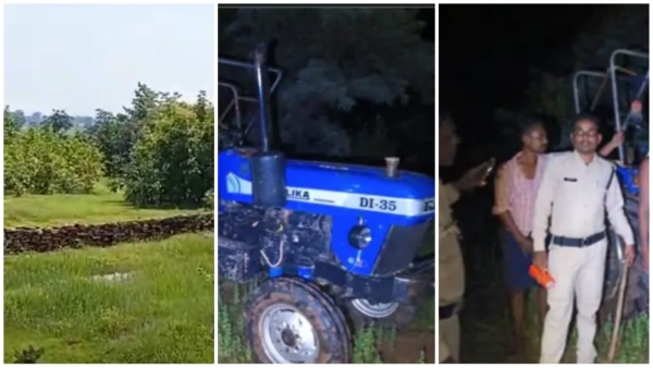 Villagers attack forest department team in Damoh Tractor also snatched in attempt to capture it