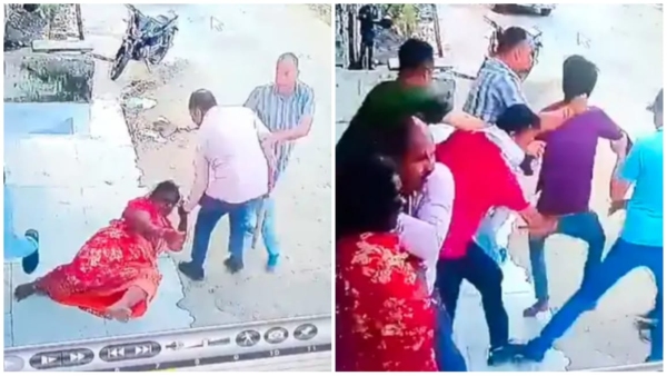 Police arrived in civil dress in Neemuch and dragged the woman Bank robbery case Police arrived in civil dress in Neemuch and dragged the woman Bank robbery case