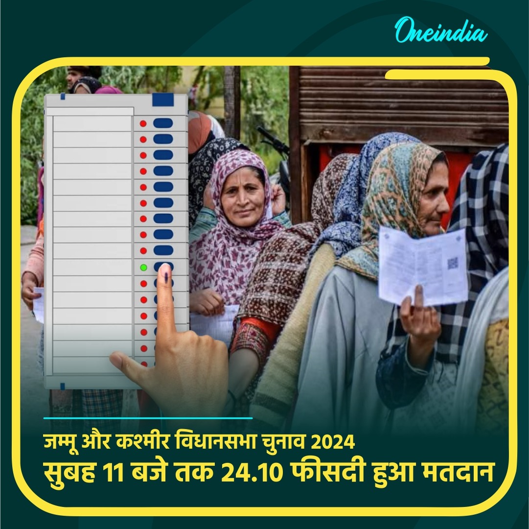 सुबह 11 बजे तक 24.10 फीसदी मतदान