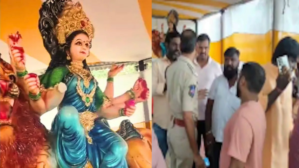 Durga Puja pandal Chaos