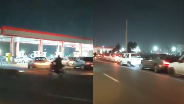 Iran gas station pic after missile attack