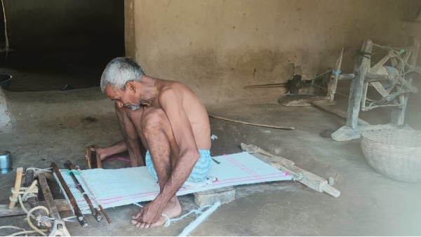 Mahatma Gandhi spinning wheel Sulkhama Maihar