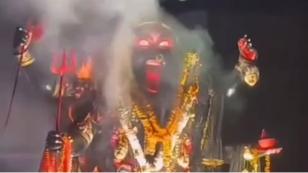 maihar maa kali idol fire