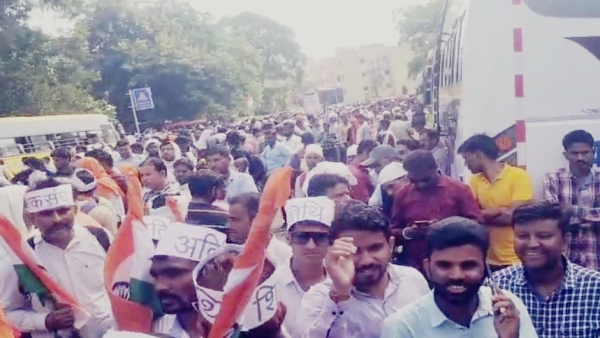 Movement of guest teachers in MP demonstration on Gandhi Jayanti many teachers fainted