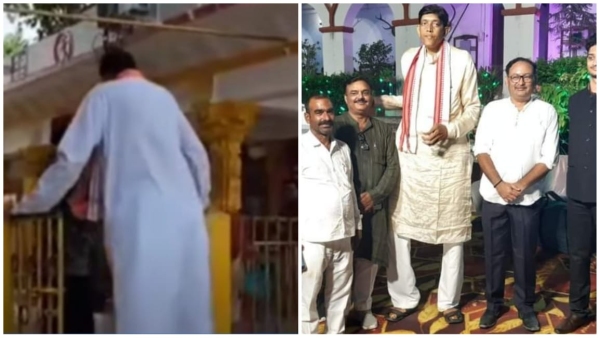 Unique story of Dharmendra Pratap Singh who reached Rewa India tallest man never got married