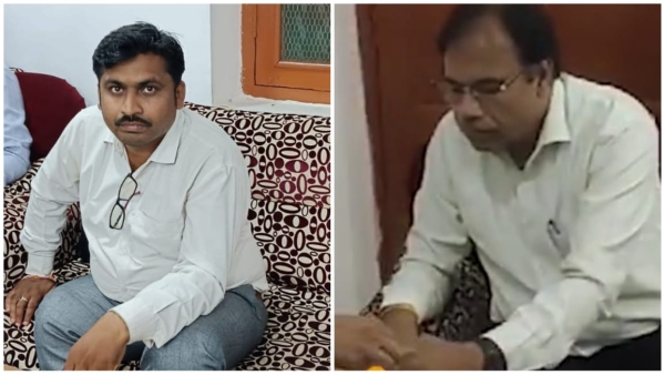 engineer Rahul Mandloi was caught taking a bribe of Rs 5 lakh in Khargone Kasrawad indore Lokayukta engineer Rahul Mandloi was caught taking a bribe of Rs 5 lakh in Khargone Kasrawad indore Lokayukta
