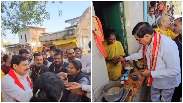 mp CM Mohan Yadav s unique style in Chitrakoot made tea at a woman s shop