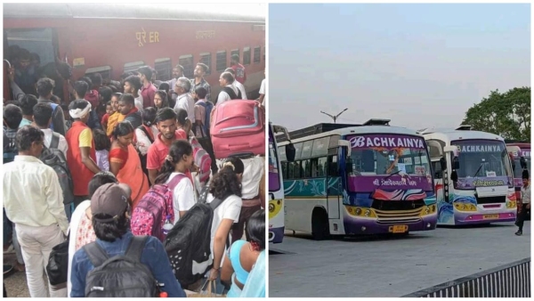 Trains passing through MP are jam packed passengers are forced to pay arbitrary fares for buses