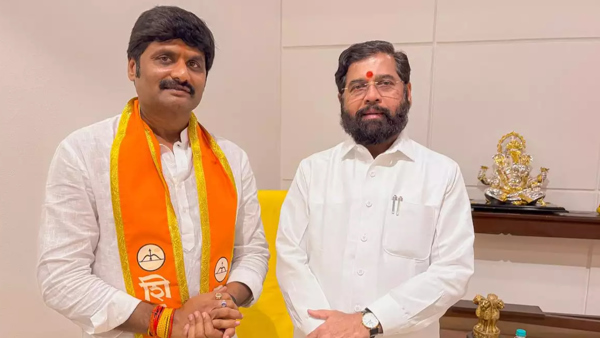 CM Eknath Shinde and Santosh Shetty