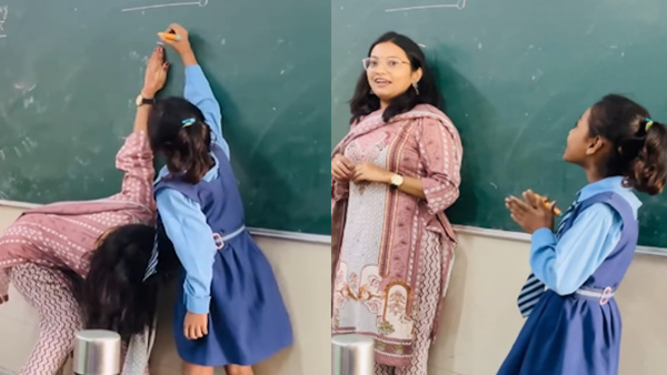 Delhi teacher trick to measure height