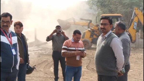 gwalior bulldozer action