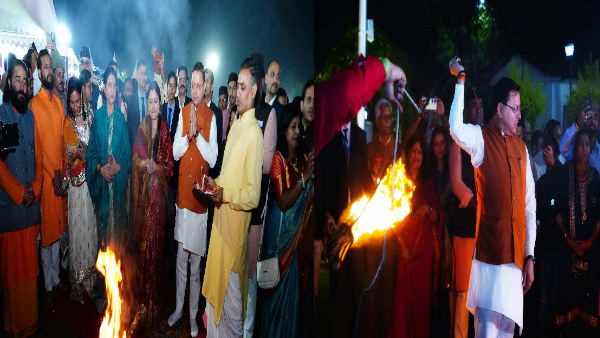 how CM pushkar Dhami celebrated Igas festival in Uttarakhand by playing Bhelo to beat Dhol Damau how CM pushkar Dhami celebrated Igas festival in Uttarakhand by playing Bhelo to beat Dhol Damau
