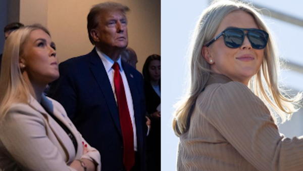 Karoline Leavitt and Donald Trump