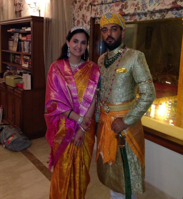 Lakshyaraj Singh Mewar with wife Lakshyaraj Singh Mewar with wife