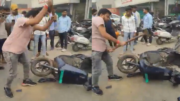 Man Scrapped Ola Scooter