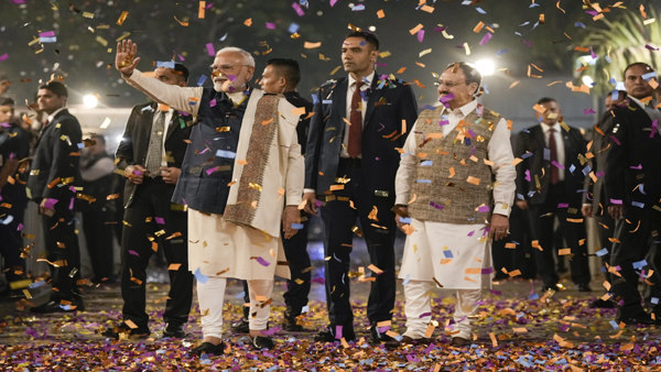 PM Modi at BJP HQ