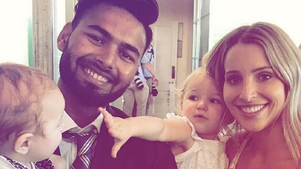 rishabh pant with tim paine wife