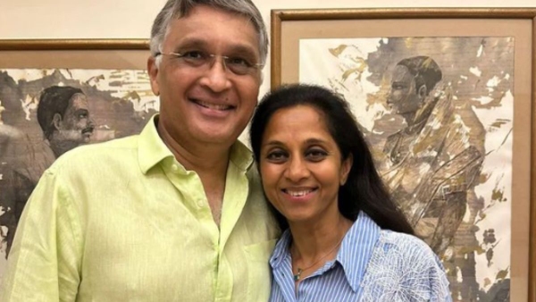Supriya Sule with Husband