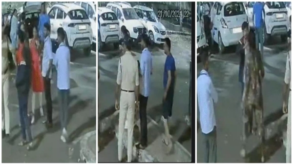 Fighting at Jabalpur railway station Lady SI got angry on demanding parking fee GRP policewoman