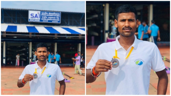 Bhagirath Kushwaha brought fame by winning bronze medal in All India Inter SAI Rowing Championship