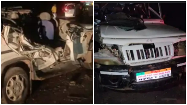 road accident in Narmadapuram Incident of the family of former district president of Kesla Ganpat Uike