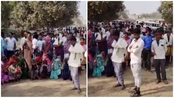 Controversy in Vijaypur by-election Telipura voters allege booth capturing Sheopur-Morena road jam Controversy in Vijaypur by-election Telipura voters allege booth capturing Sheopur-Morena road jam