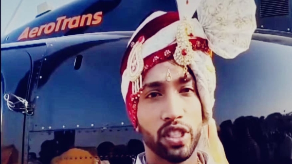 Wedding procession by helicopter in Ujjain Groom s father spent Rs 11 lakh