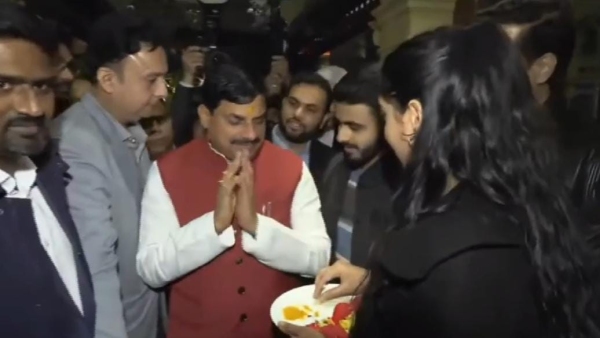 NRIs gave a warm welcome to MP CM Mohan Yadav upon his arrival in London
