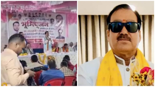 MP Minister Gautam Tetwal stopped his speech during Azaan and advised to respect religions